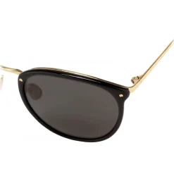 Linda Farrow - Calthorpe Oval Sunglasses in Black - LFLC251C13SUN - Linda Farrow Eyewear - Avvenice