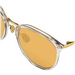 Linda Farrow - Calthorpe Oval Sunglasses in Gold - LFL251C26SUN - Linda Farrow Eyewear - Avvenice