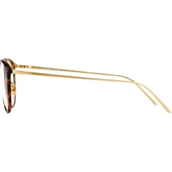 Linda Farrow - Calthorpe Oval Optical Glasses in Tortoiseshell - LFLC251C92OPT - Linda Farrow Eyewear - Avvenice