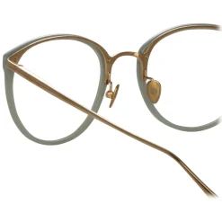 Linda Farrow - Calthorpe Oval Optical Frames in Steel - LFL251C91OPT - Linda Farrow Eyewear - Avvenice