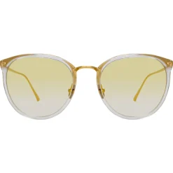 Linda Farrow - Calthorpe Oval Sunglasses in Yellow Gold Gradient Yellow - LFL251C58SUN - Linda Farrow Eyewear - Avvenice