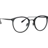 Linda Farrow - Calthorpe Oval Optical Frames in Black and Nickel - LFL251C82OPT - Linda Farrow Eyewear - Avvenice