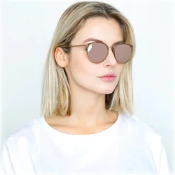 Linda Farrow - Calthorpe Oval Sunglasses in Rose Gold - LFL251C36SUN - Linda Farrow Eyewear - Avvenice