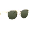 Linda Farrow - Calthorpe Oval Sunglasses in Clear - LFL251C76SUN - Linda Farrow Eyewear - Avvenice