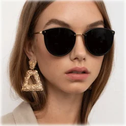 Linda Farrow - Calthorpe Oval Sunglasses in Brown - LFLC251C75SUN - Linda Farrow Eyewear - Avvenice