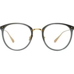 Linda Farrow - Calthorpe Oval Optical Glasses in Navy - LFL251C90OPT - Linda Farrow Eyewear - Avvenice