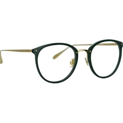 Linda Farrow - Calthorpe Oval Optical Glasses in Green - LFL251C83OPT - Linda Farrow Eyewear - Avvenice