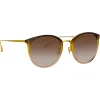 Linda Farrow - Calthorpe Oval Sunglasses in Brown Gradient - LFL251C81SUN - Linda Farrow Eyewear - Avvenice