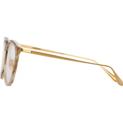 Linda Farrow - Calthorpe Oval Optical Glasses in Horn - LFL251C78OPT - Linda Farrow Eyewear - Avvenice