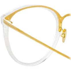 Linda Farrow - Calthorpe Oval Optical Glasses in Clear - LFL251C77OPT - Linda Farrow Eyewear - Avvenice