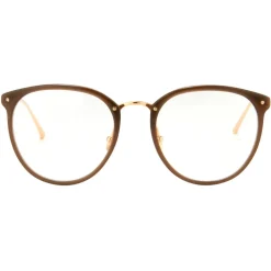 Linda Farrow - Calthorpe Oval Optical Glasses in Brown (C6) - LFLC251C6OPT - Linda Farrow Eyewear - Avvenice