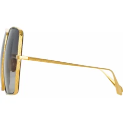Linda Farrow - Camaro Oversized Sunglasses in Yellow Gold - LFL1349C1SUN - Linda Farrow Eyewear - Avvenice