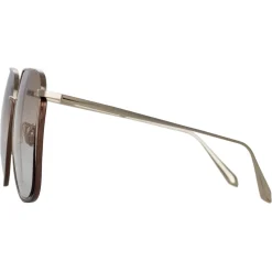 Linda Farrow - Camry Oversized Sunglasses in Light Gold - LFL1347C3SUN - Linda Farrow Eyewear - Avvenice