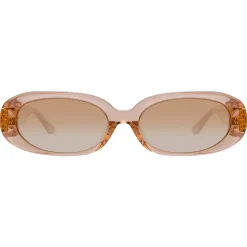Linda Farrow - Cara Oval Sunglasses in Peach - LFL1252C3SUN - Linda Farrow Eyewear - Avvenice