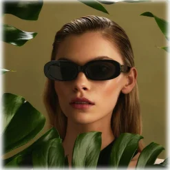 Linda Farrow - Cara Oval Sunglasses in Black - LFL1252C1SUN - Linda Farrow Eyewear - Avvenice