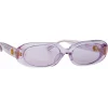 Linda Farrow - Cara Oval Sunglasses in Lilac - LFL1252C5SUN - Linda Farrow Eyewear - Avvenice