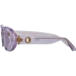 Linda Farrow - Cara Oval Sunglasses in Lilac - LFL1252C5SUN - Linda Farrow Eyewear - Avvenice