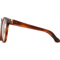 Linda Farrow - Carla Oval Optical Glasses in Horn - LFL1327C3OPT - Linda Farrow Eyewear - Avvenice