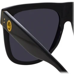 Linda Farrow - Carolina Flat Top Sunglasses in Black - LFL1250C1SUN - Linda Farrow Eyewear - Avvenice