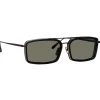 Linda Farrow - Cassia Rectangular Sunglasses in Nickel - LFL1392C3SUN - Linda Farrow Eyewear - Avvenice