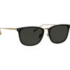 Linda Farrow - Cassin D-Frame Sunglasses in Black - LFL1457C1SUN - Linda Farrow Eyewear - Avvenice