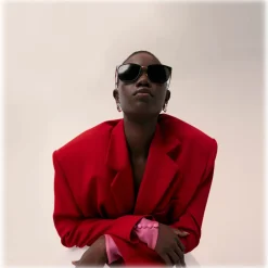 Linda Farrow - Cassin D-Frame Sunglasses in Black - LFL1457C1SUN - Linda Farrow Eyewear - Avvenice