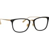 Linda Farrow - Cassin Optical D-Frame in Black - LFL1457C3OPT - Linda Farrow Eyewear - Avvenice
