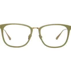Linda Farrow - Cassin Optical D-Frame in Sage - LFL1457C7OPT - Linda Farrow Eyewear - Avvenice