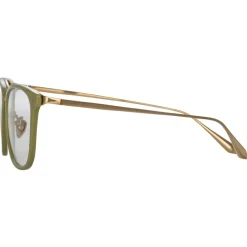Linda Farrow - Cassin Optical D-Frame in Sage - LFL1457C7OPT - Linda Farrow Eyewear - Avvenice