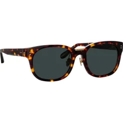 Linda Farrow - Cedric A Rectangular Sunglasses in Tortoiseshell - LFL1275AC10SUN - Linda Farrow Eyewear - Avvenice
