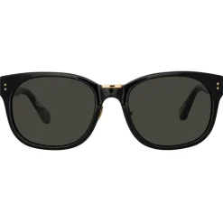 Linda Farrow - Cedric A Rectangular Sunglasses in Black and Grey - LFL1275AC9SUN - Linda Farrow Eyewear - Avvenice