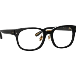 Linda Farrow - Cedric A Rectangular Optical Frames in Black - LFL1275AC6OPT - Linda Farrow Eyewear - Avvenice
