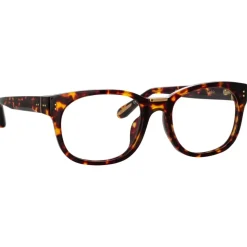 Linda Farrow - Cedric Rectangular Optical Frames in Tortoiseshell - LFL1275C2OPT - Linda Farrow Eyewear - Avvenice