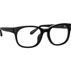 Linda Farrow - Cedric Rectangular Optical Frames in Black and Nickel - LFL1275C10OPT - Linda Farrow Eyewear - Avvenice