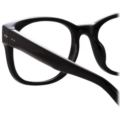 Linda Farrow - Cedric Rectangular Optical Frames in Black and Nickel - LFL1275C10OPT - Linda Farrow Eyewear - Avvenice