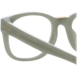 Linda Farrow - Cedric Rectangular Optical Frames in Steel - LFL1275C3OPT - Linda Farrow Eyewear - Avvenice