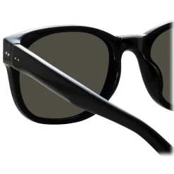 Linda Farrow - Cedric Rectangular Sunglasses in Black and Nickel - LFL1275C11SUN - Linda Farrow Eyewear - Avvenice