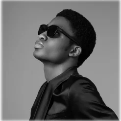 Linda Farrow - Cedric Rectangular Sunglasses in Black and Nickel - LFL1275C11SUN - Linda Farrow Eyewear - Avvenice