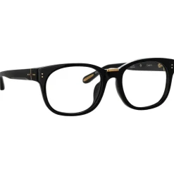 Linda Farrow - Cedric Rectangular Optical Frames in Black - LFL1275C1OPT - Linda Farrow Eyewear - Avvenice