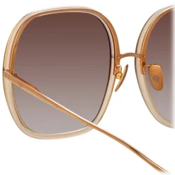 Linda Farrow - Celia Oversized Sunglasses in Ash - LFL1405C3SUN - Linda Farrow Eyewear - Avvenice