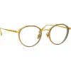 Linda Farrow - Cesar Angular Optical Glasses in Yellow Gold White Gold - LFL1225C4OPT - Linda Farrow Eyewear - Avvenice