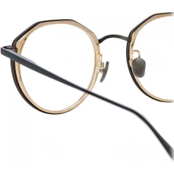 Linda Farrow - Cesar Angular Optical Glasses in Nickel - LFL1225C6OPT - Linda Farrow Eyewear - Avvenice