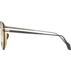 Linda Farrow - Cesar Angular Optical Glasses in Nickel Yellow Gold - LFL1225C5OPT - Linda Farrow Eyewear - Avvenice