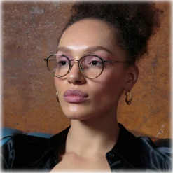 Linda Farrow - Cesar Angular Optical Glasses in Nickel Yellow Gold - LFL1225C5OPT - Linda Farrow Eyewear - Avvenice