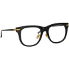 Linda Farrow - Chrysler A D-Frame Optical Glasses in Black - LF43AC1OPT - Linda Farrow Eyewear - Avvenice