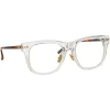 Linda Farrow - Chrysler D-Frame Optical Glasses in Clear - LF43C3OPT - Linda Farrow Eyewear - Avvenice