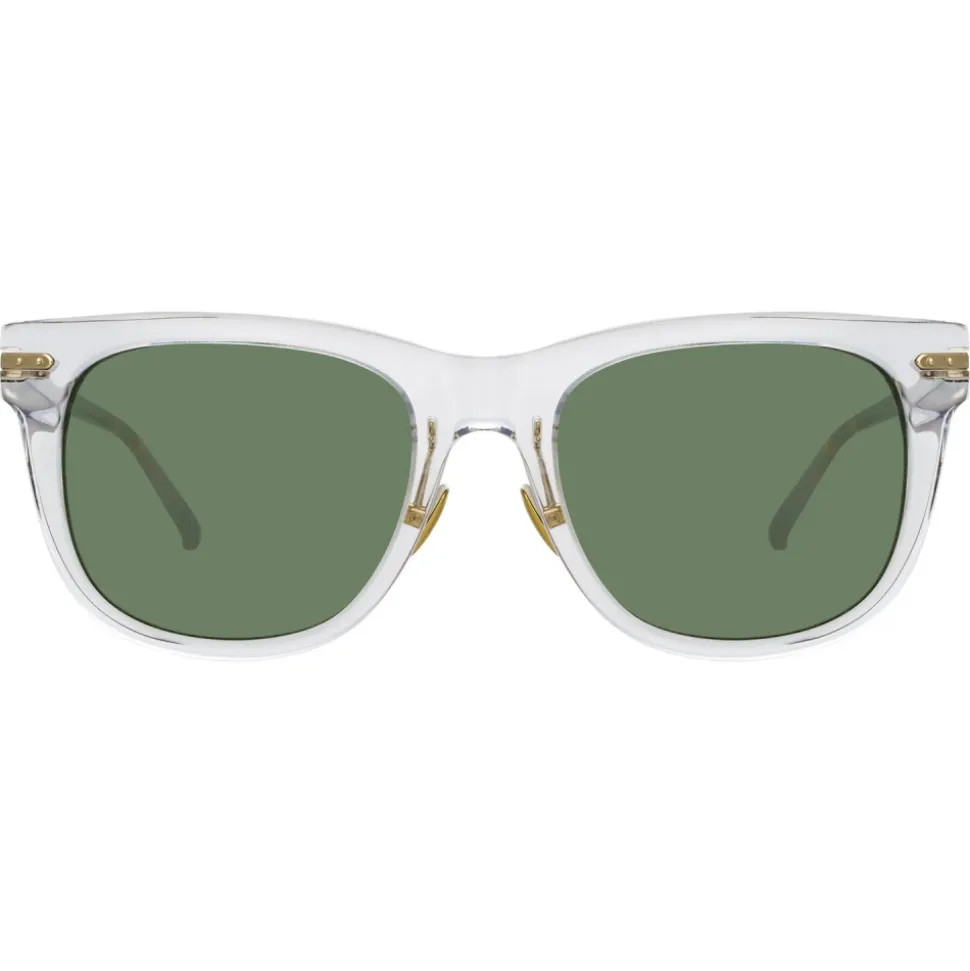 Linda Farrow - Chrysler D-Frame Sunglasses in Clear - LF43C6SUN - Linda Farrow Eyewear - Avvenice