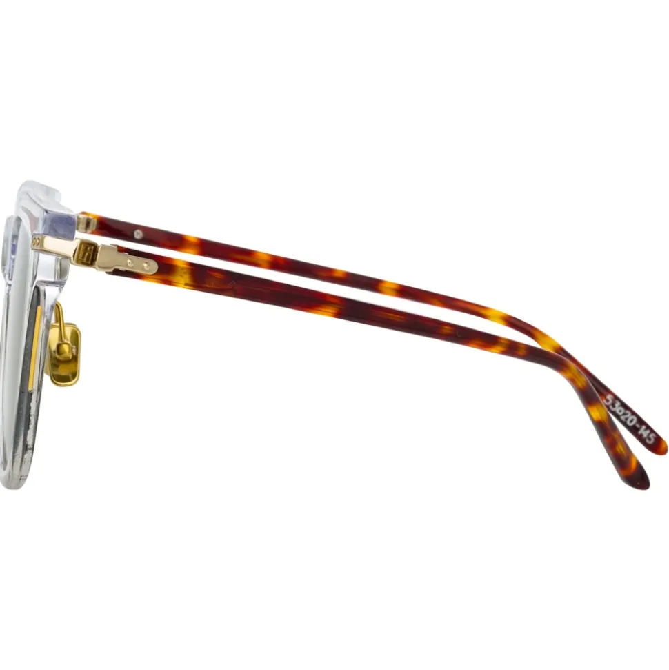 Linda Farrow - Chrysler D-Frame Sunglasses in Clear - LF43C6SUN - Linda Farrow Eyewear - Avvenice