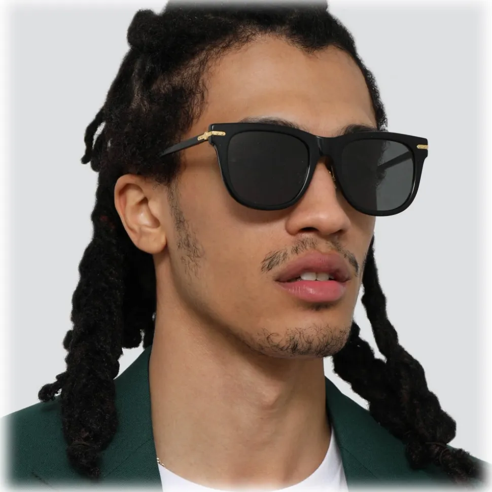 Linda Farrow - Chrysler D-Frame Sunglasses in Clear - LF43C6SUN - Linda Farrow Eyewear - Avvenice