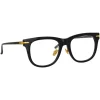 Linda Farrow - Chrysler D-Frame Optical Glasses in Black - LF43C1OPT - Linda Farrow Eyewear - Avvenice